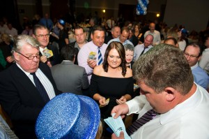 TSA 2011 Gala Fundraising Dinner Crowd buying raffle tickets at the 2011 Gala Fundraising Dinner