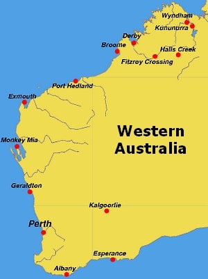 map of western australia