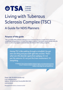 Living with TSC: A guide for NDIS Planners 2 NDIS Planners Cover